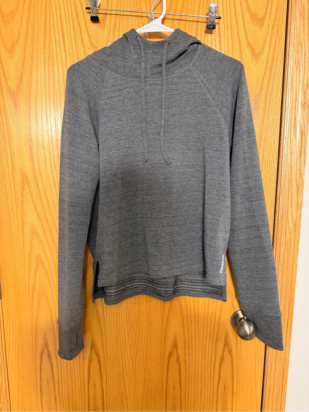 Reebok Gray Hooded Pullover Sweatshirt